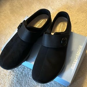 Easy Spirit Shoes Women’s Size 12 M Explore 24 Slip On Black Clogs Leatherman